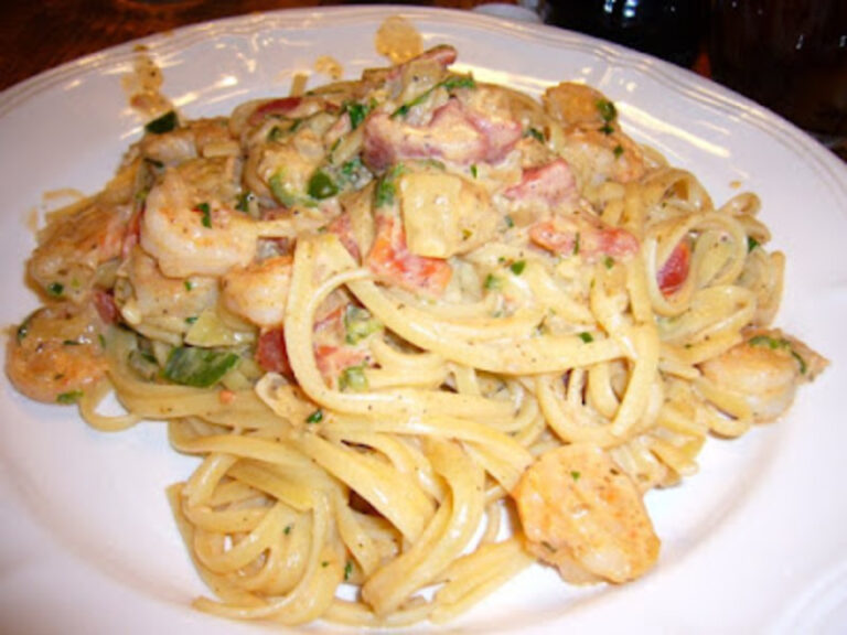 Pasta With Shrimp And Parmesan Cream Sauce Recipe