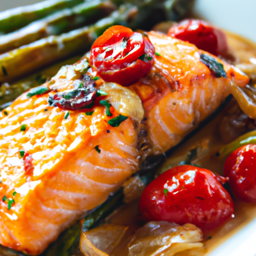 Baked Salmon With Veg Recipe.