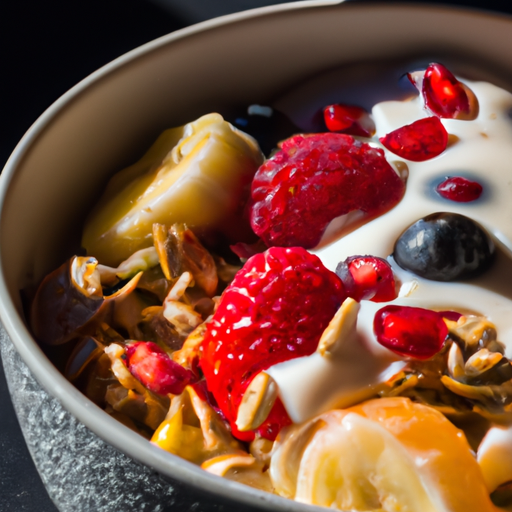 Breakfast Fruit and Yoghurt Crunch Recipe.