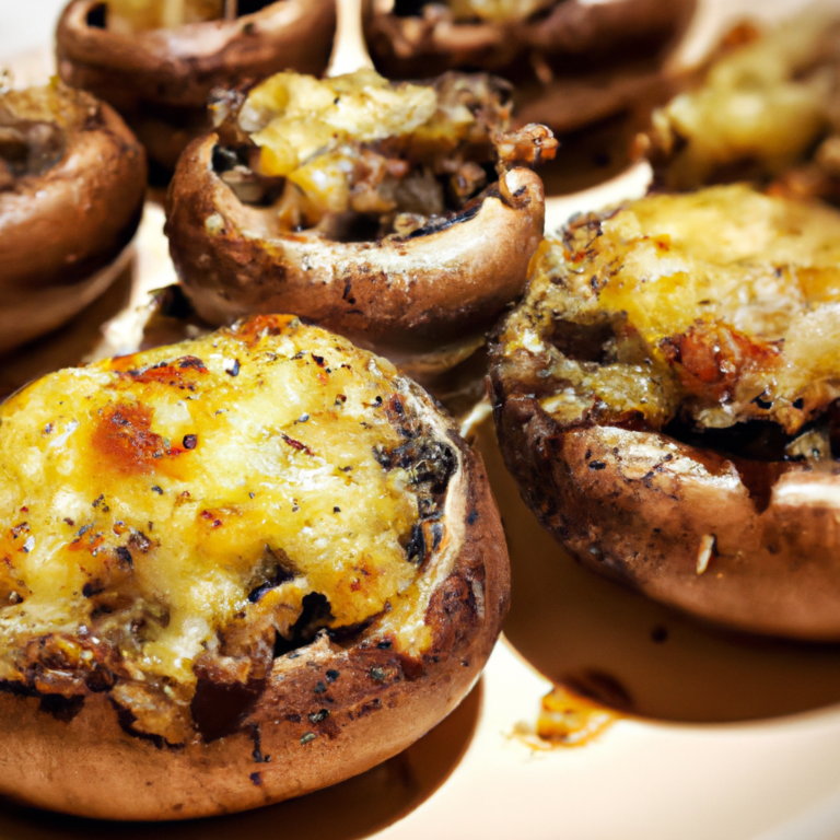 Air Fryer Stuffed Mushrooms