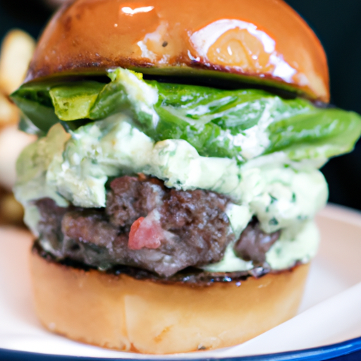 Burger With Wasabi Sauce