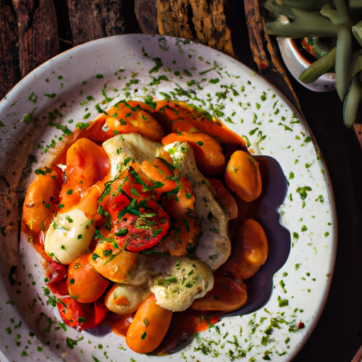 Gnocchi With Tomatoes, Green Olives, and Smoked Mozzarella