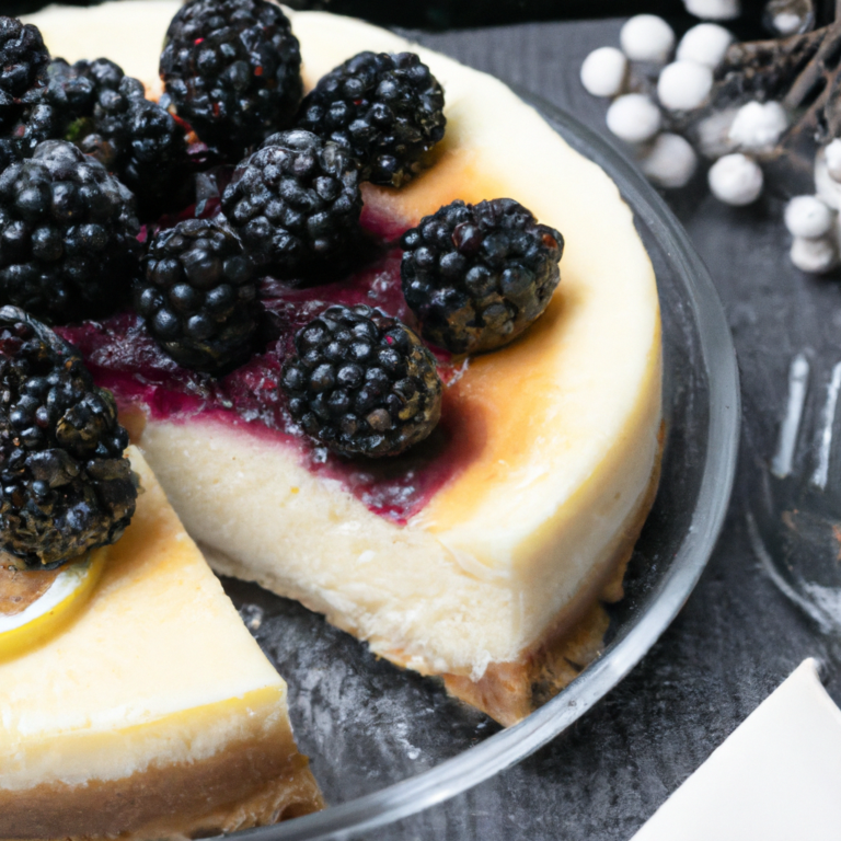 Lemon Blackberry Cheesecake
