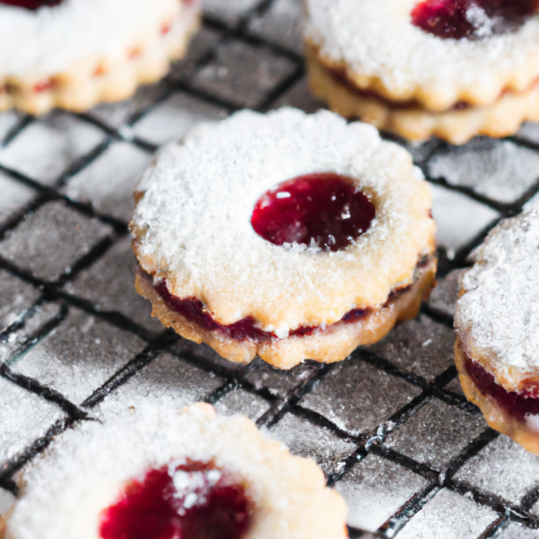 Raspberry Linzer Windowpane Cookies
