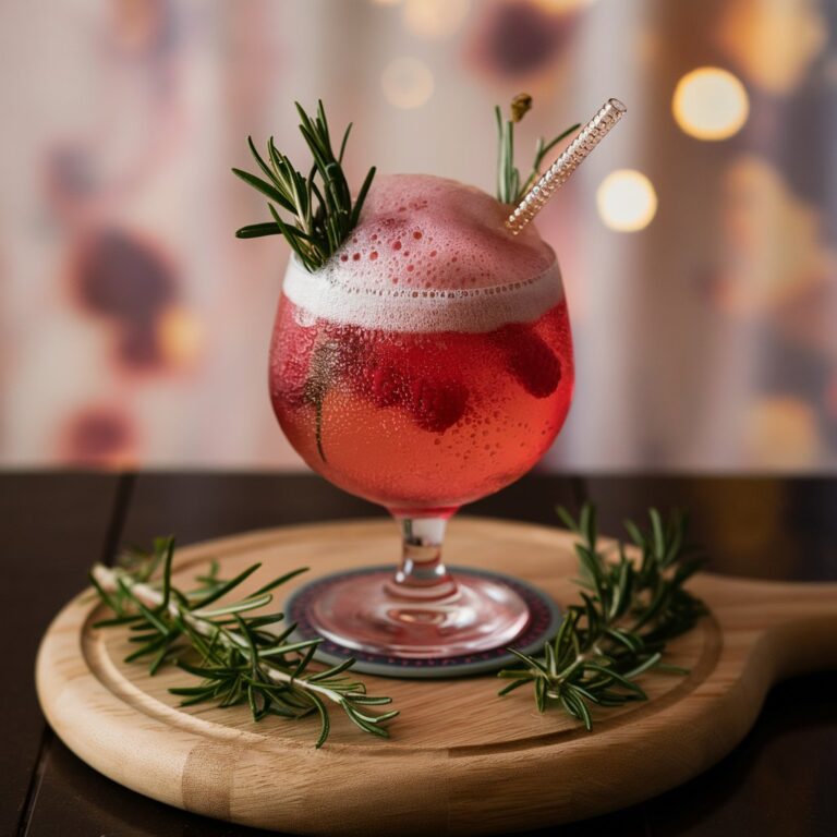 Raspberry Rosemary Fizz