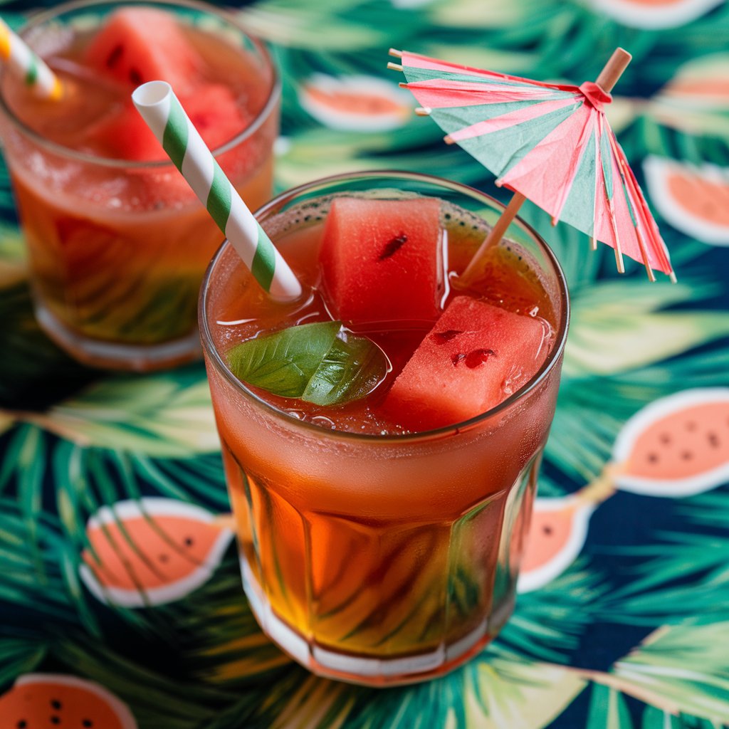 watermelon greentea cooler