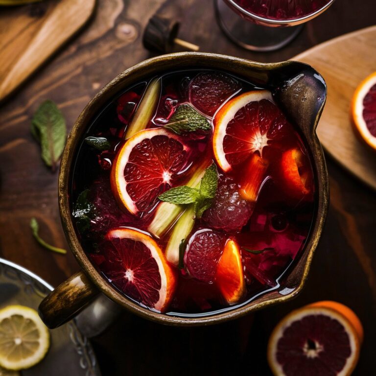 Blood Orange and Fennel Sangria