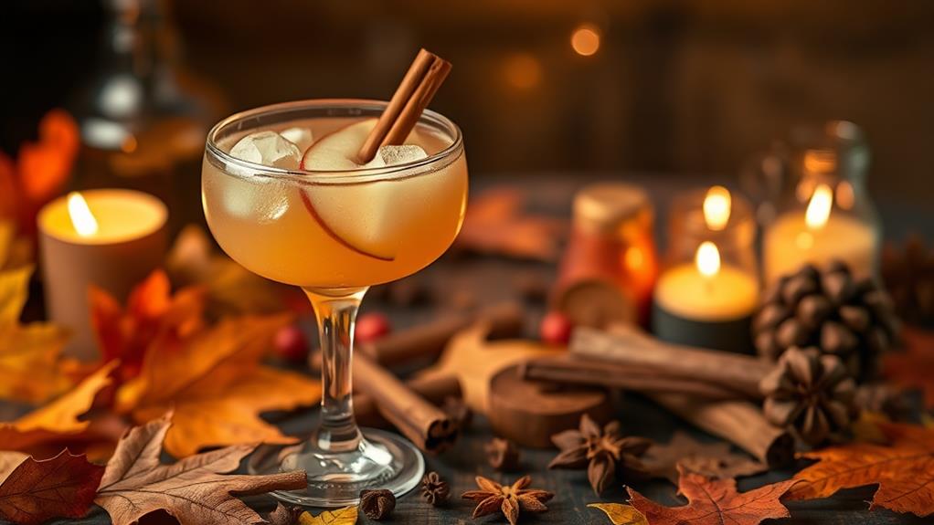 cinnamon infused apple cocktail