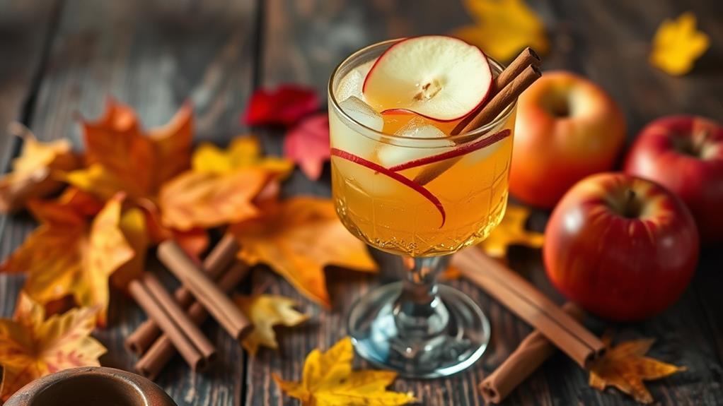 crisp apple cinnamon cocktail