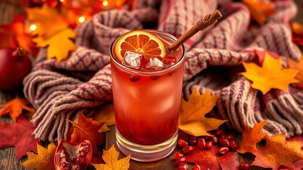 festive pomegranate vodka beverage