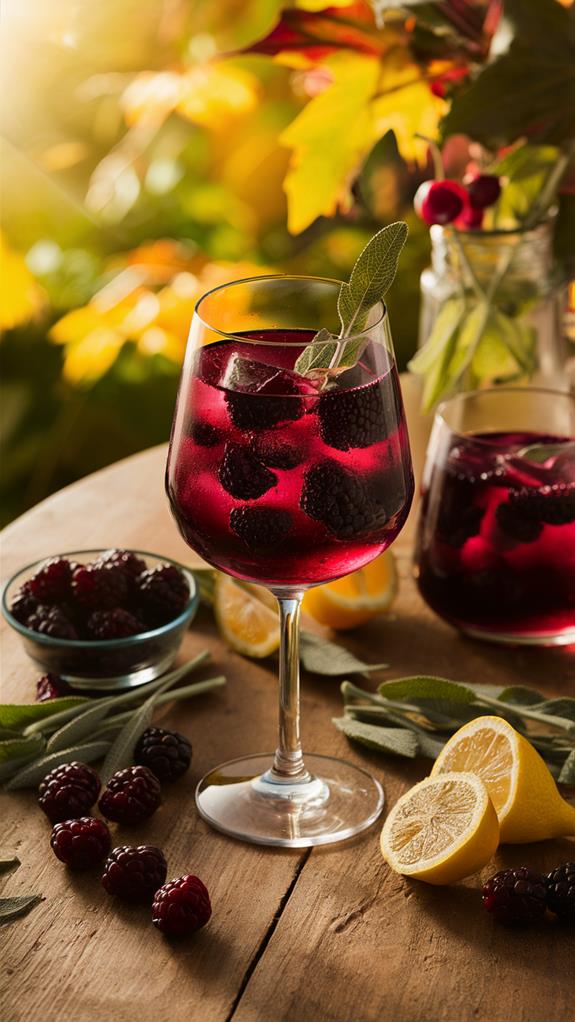 refreshing blackberry sage beverage
