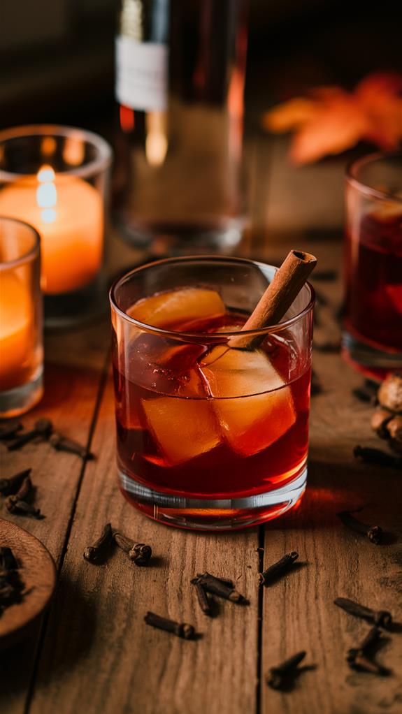 spiced cocktail with clove