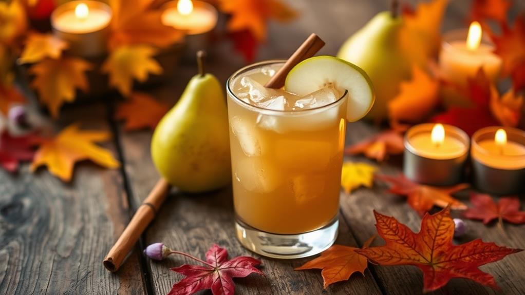spiced pear vodka cocktail
