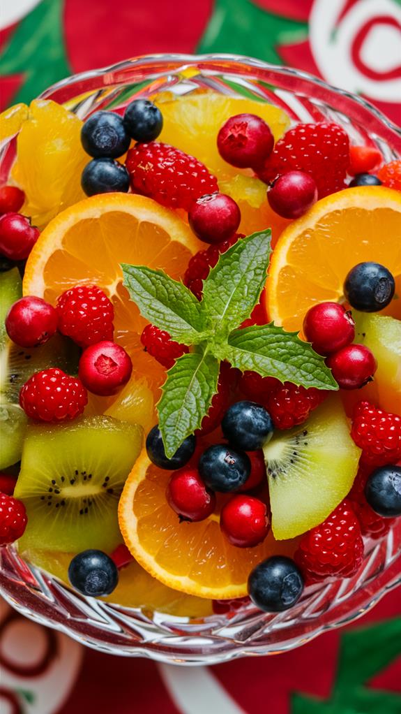 colorful holiday fruit medley