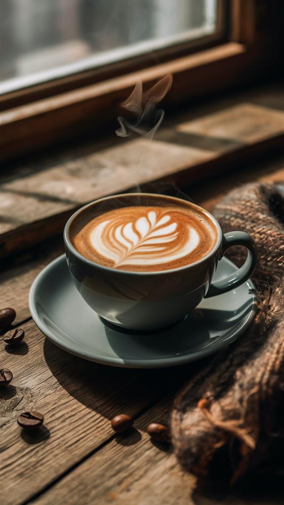 creamy coffee with espresso
