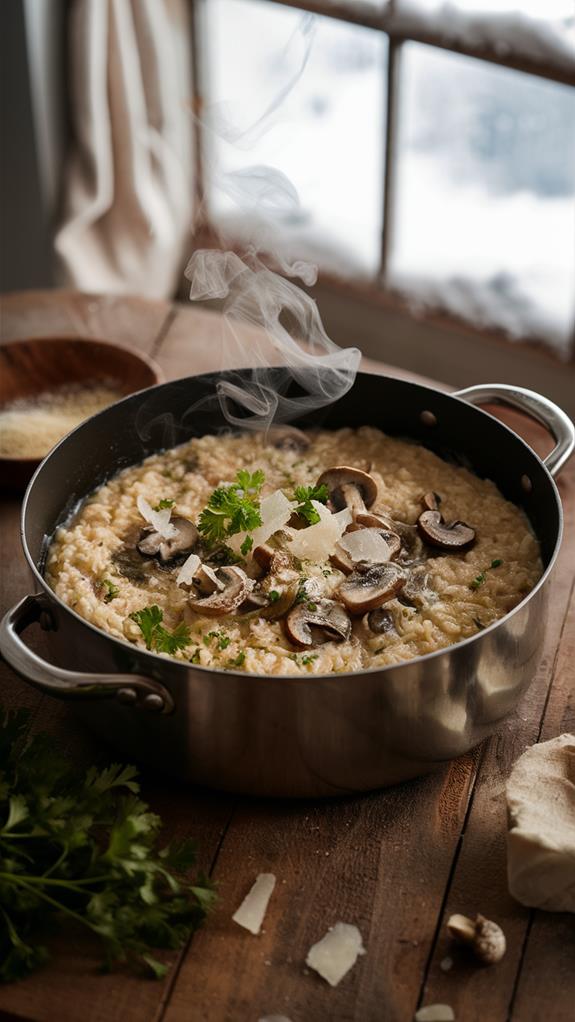 creamy mushroom rice dish