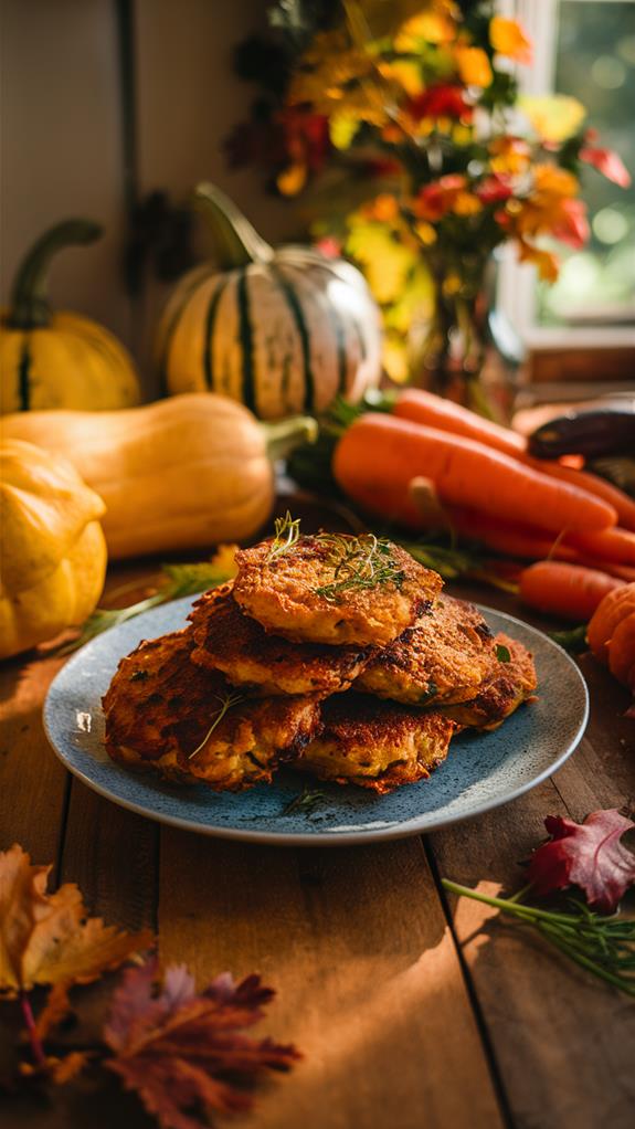 crispy seasonal vegetable patties