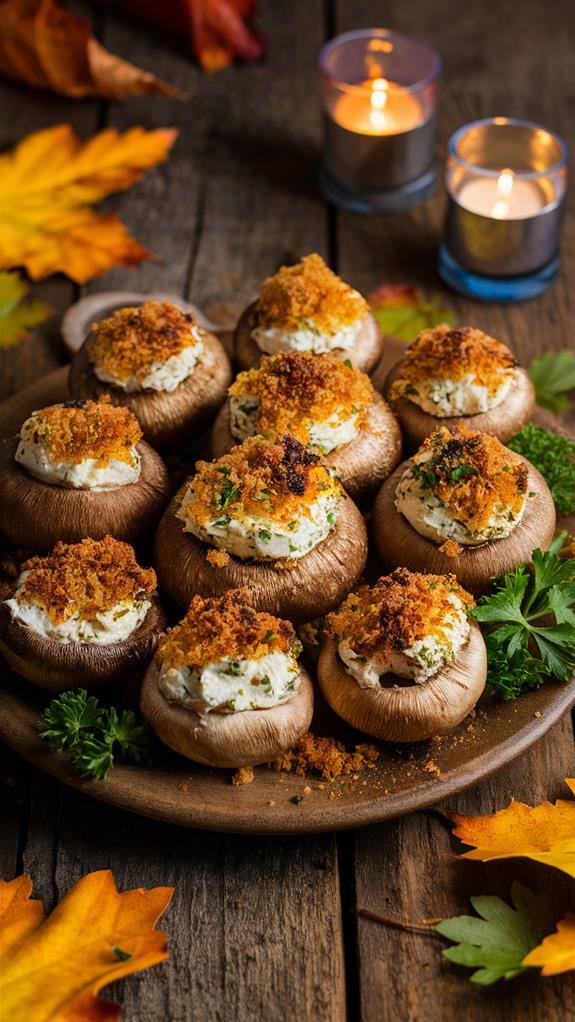 delicious stuffed mushroom appetizer