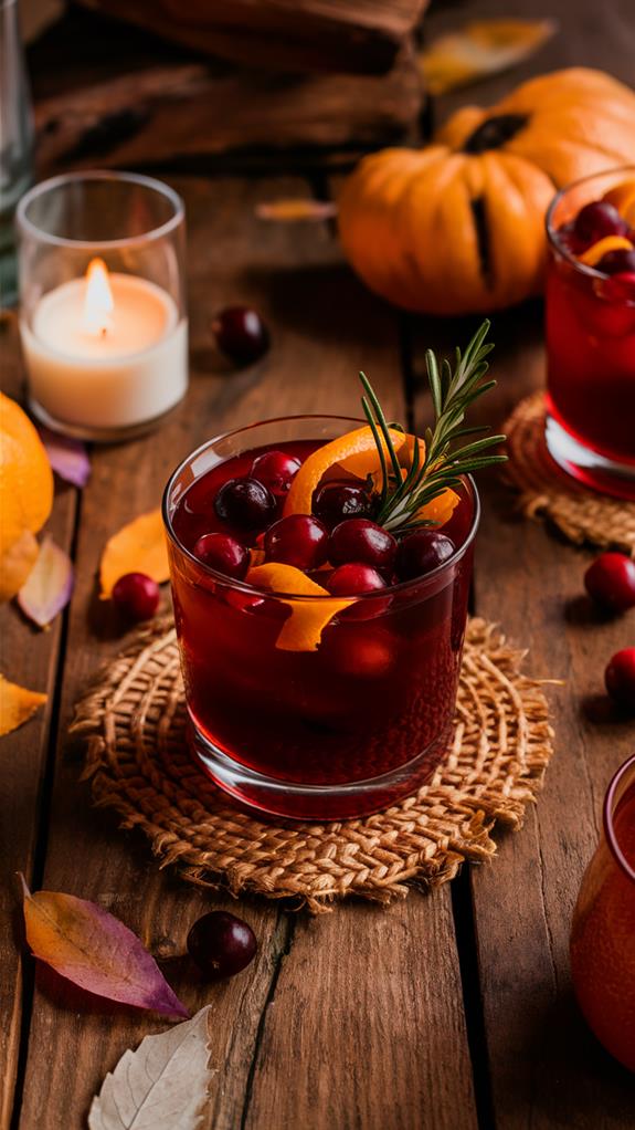 festive cranberry bourbon cocktail