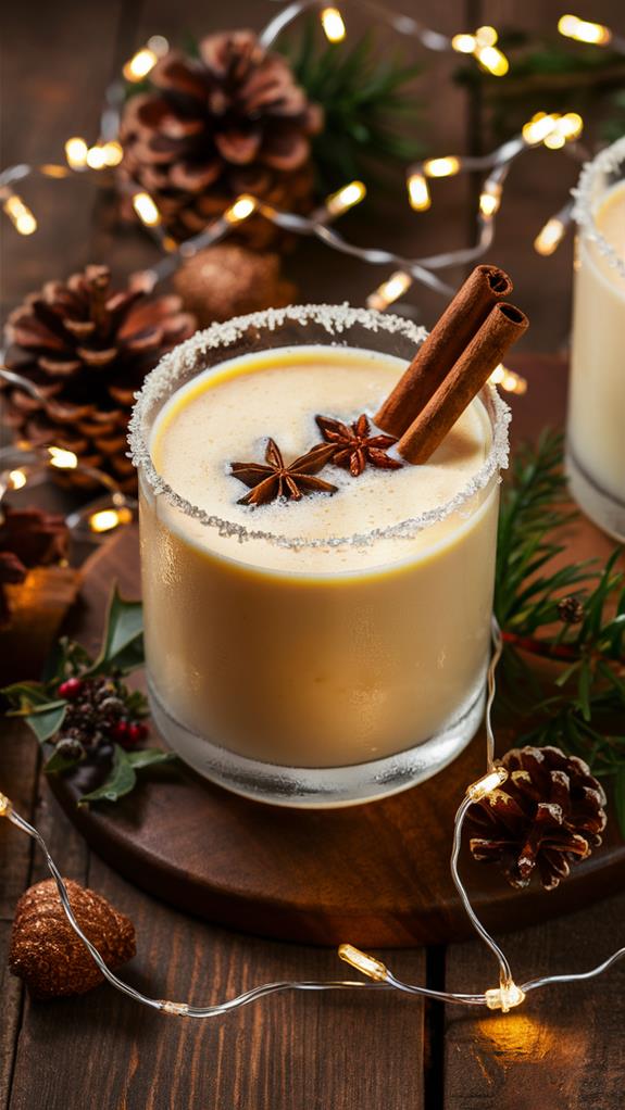 festive creamy spiked beverage