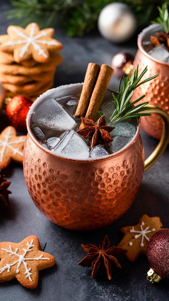 festive gingerbread vodka cocktail