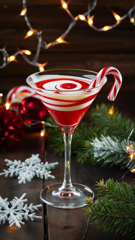 festive holiday cocktail creation