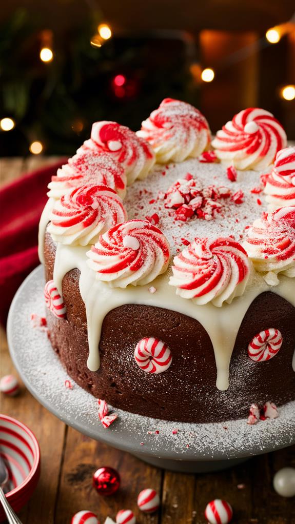festive peppermint bark dessert