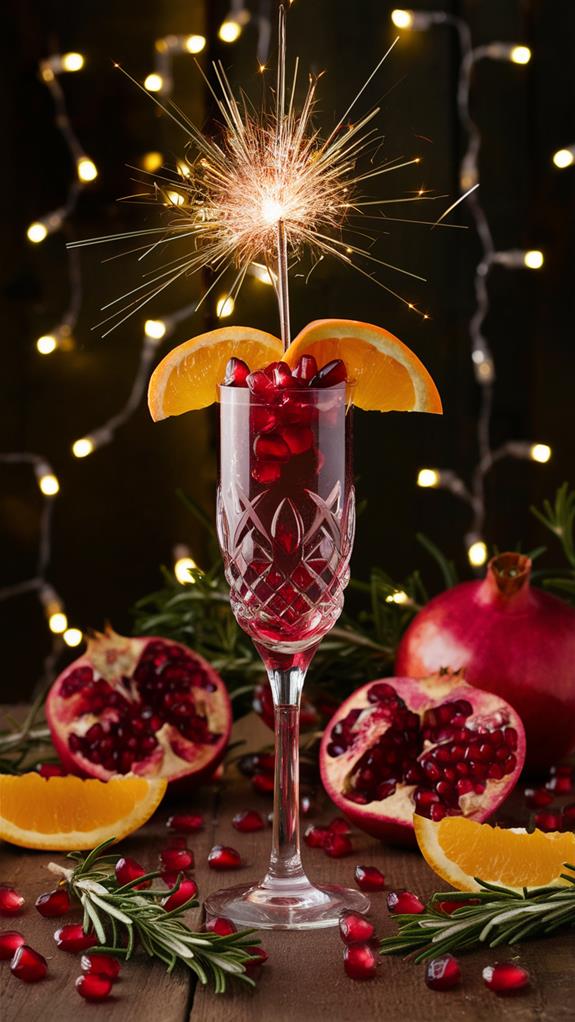 festive pomegranate fizz delight