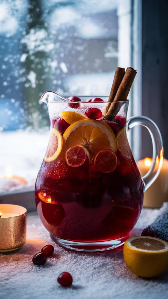 festive seasonal fruit cocktail