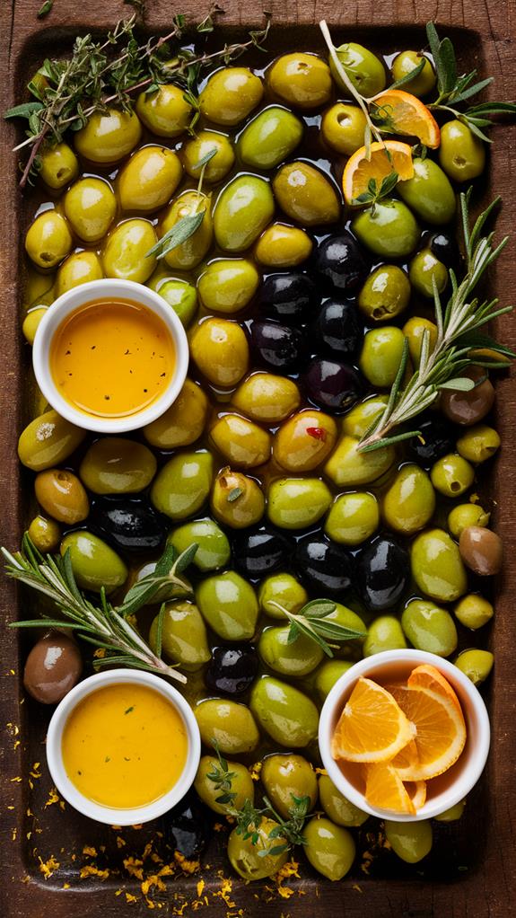 olives infused with herbs