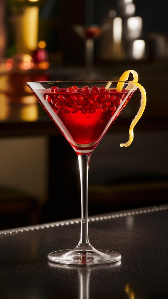 pomegranate infused cocktail delight