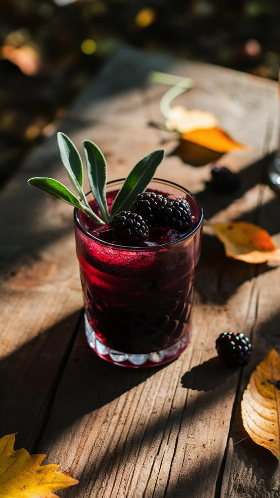 refreshing blackberry sage beverage