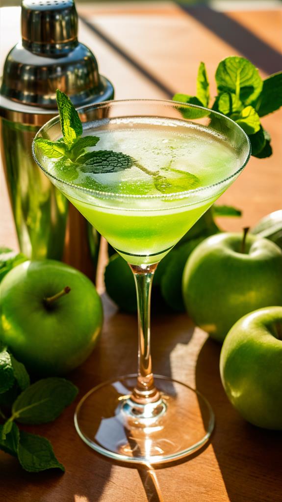 refreshing green apple cocktail