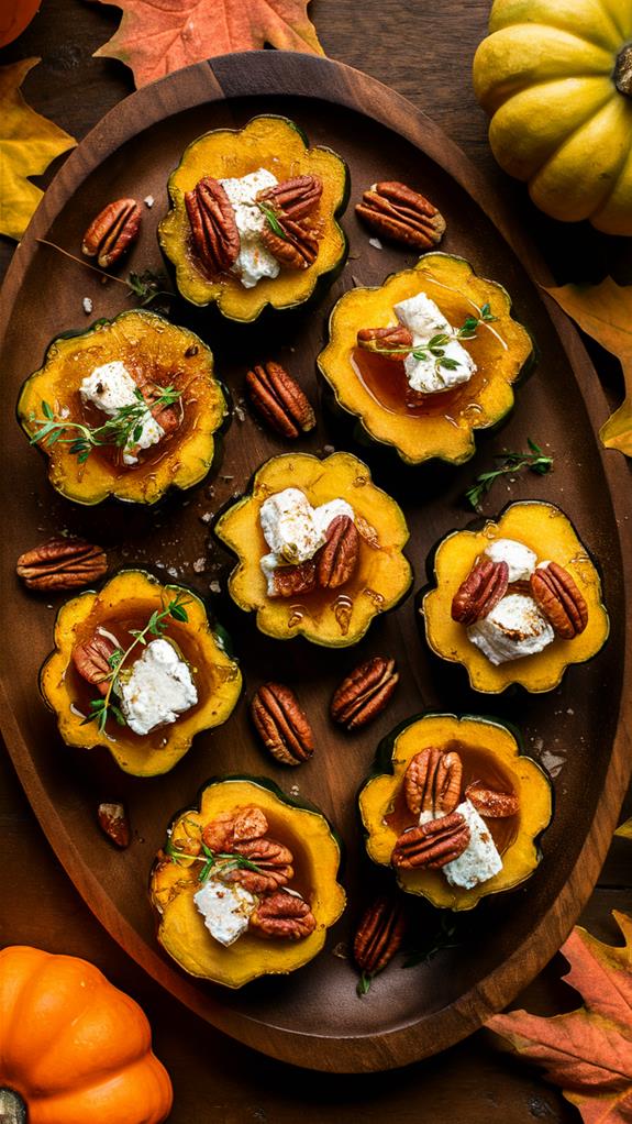 roasted acorn squash slices