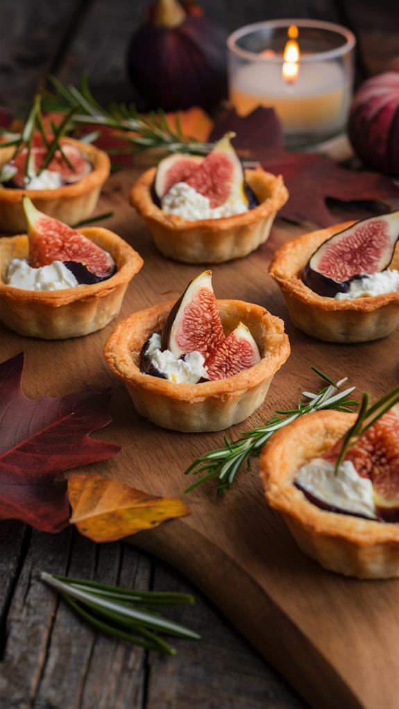 savory fig goat cheese tartlets