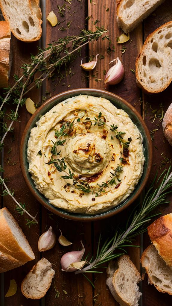 savory garlic herb spread