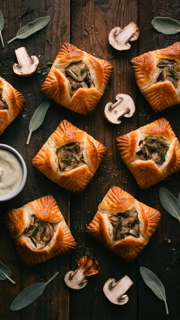 savory mushroom sage pastries