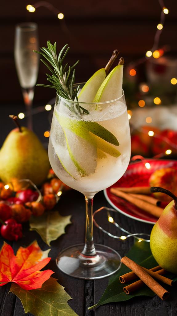 sparkling pear ginger drink