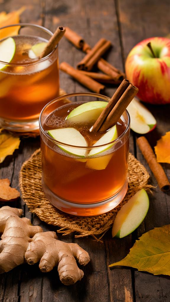 spiced apple whiskey cocktail