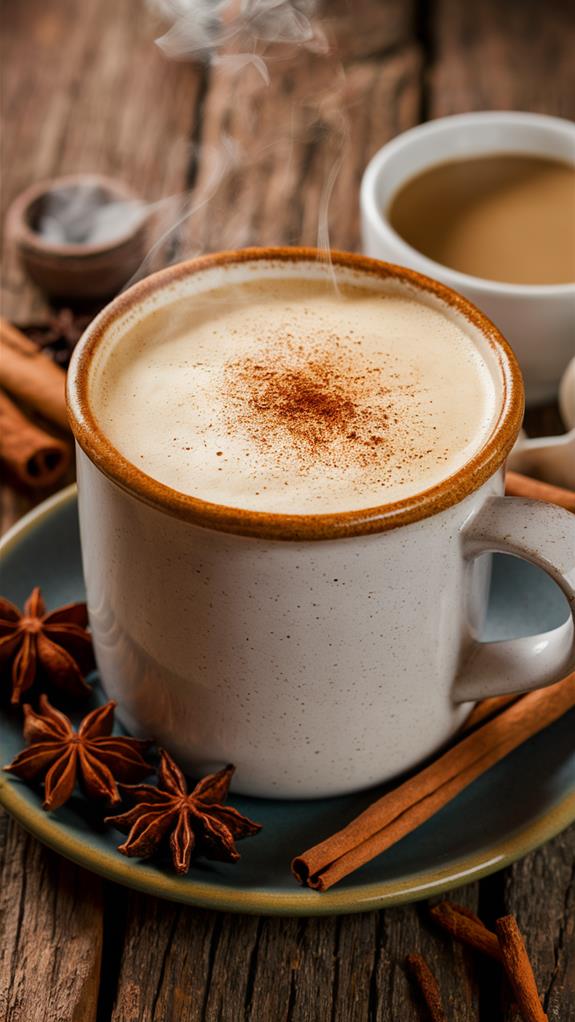 spiced tea milk beverage