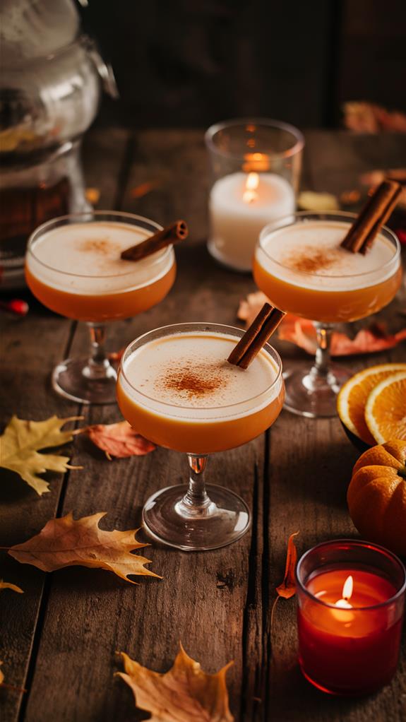 spiced whiskey sour cocktail