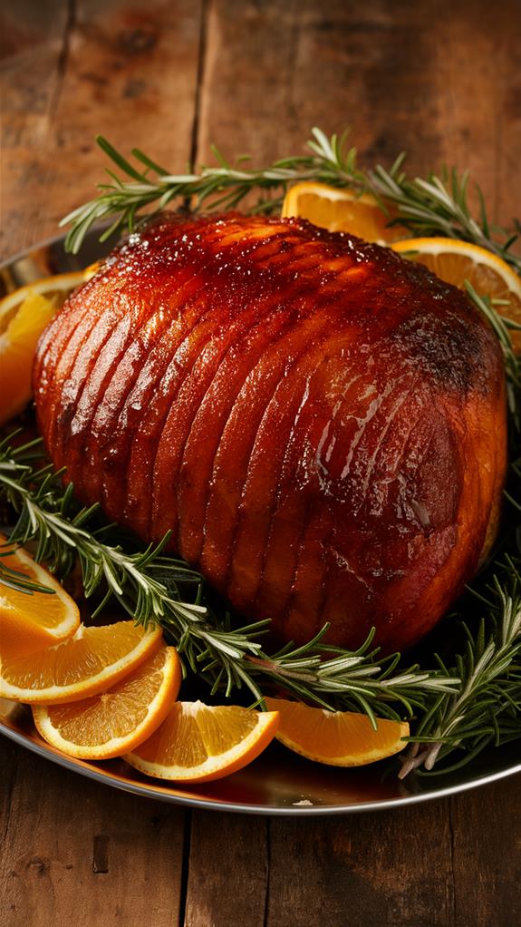 sweet maple glazed ham