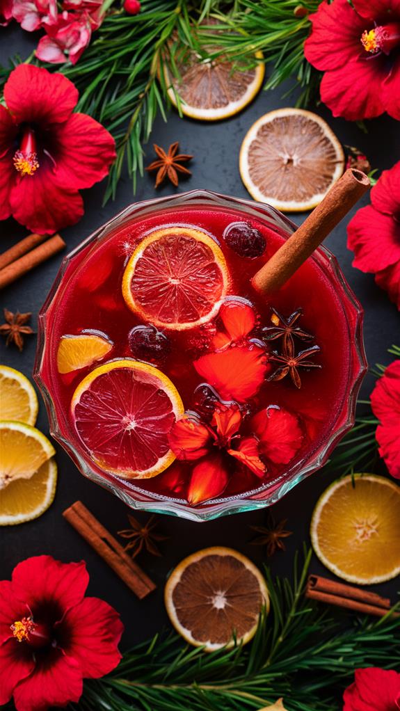 tropical hibiscus fruit drink