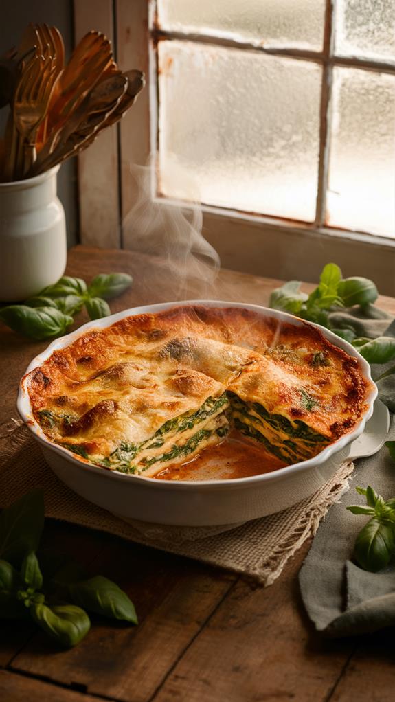 vegetarian spinach lasagna recipe